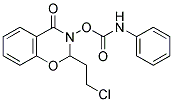 2-(2-CHLOROETHYL)-4-OXO-3,4-DIHYDRO-2H-1,3-BENZOXAZIN-3-YL N-PHENYLCARBAMATE Struktur