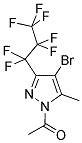 1-ACETYL-4-BROMO-3(5)-(HEPTAFLUOROPROPYL)-5(3)-METHYLPYRAZOLE Struktur