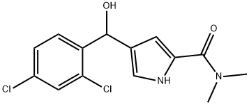4-[(2,4-DICHLOROPHENYL)(HYDROXY)METHYL]-N,N-DIMETHYL-1H-PYRROLE-2-CARBOXAMIDE Struktur