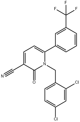 1-(2,4-DICHLOROBENZYL)-2-OXO-6-[3-(TRIFLUOROMETHYL)PHENYL]-1,2-DIHYDRO-3-PYRIDINECARBONITRILE Struktur