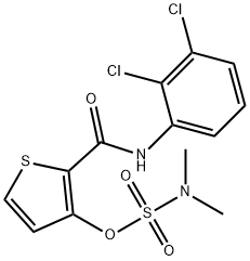 2-[(2,3-DICHLOROANILINO)CARBONYL]-3-THIENYL-N,N-DIMETHYLSULFAMATE Struktur