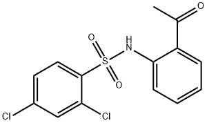 N-(2-ACETYLPHENYL)-2,4-DICHLOROBENZENESULFONAMIDE Struktur