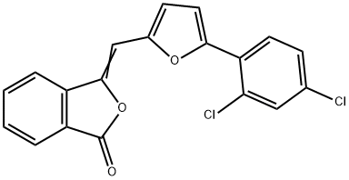 3-([5-(2,4-DICHLOROPHENYL)-2-FURYL]METHYLENE)-2-BENZOFURAN-1(3H)-ONE Struktur