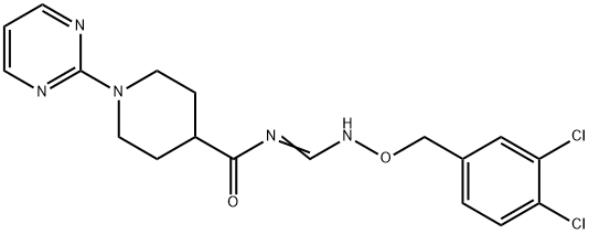 N-(([(3,4-DICHLOROBENZYL)OXY]IMINO)METHYL)-1-(2-PYRIMIDINYL)-4-PIPERIDINECARBOXAMIDE Struktur