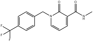 N-METHYL-2-OXO-1-[4-(TRIFLUOROMETHYL)BENZYL]-1,2-DIHYDRO-3-PYRIDINECARBOXAMIDE Struktur