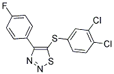 3,4-DICHLOROPHENYL 4-(4-FLUOROPHENYL)-1,2,3-THIADIAZOL-5-YL SULFIDE Struktur