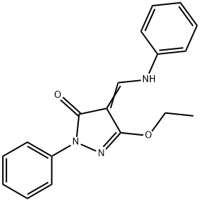 4-(ANILINOMETHYLENE)-5-ETHOXY-2-PHENYL-2,4-DIHYDRO-3H-PYRAZOL-3-ONE Struktur