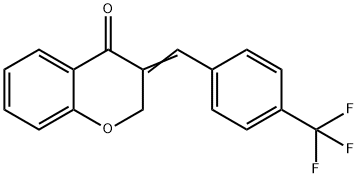 3-((E)-[4-(TRIFLUOROMETHYL)PHENYL]METHYLIDENE)-2,3-DIHYDRO-4H-CHROMEN-4-ONE Struktur