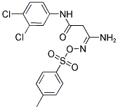 3-AMINO-4-AZA-N-(3,4-DICHLOROPHENYL)-4-((4-METHYLPHENYL)SULFONYLOXY)BUT-3-ENAMIDE Struktur