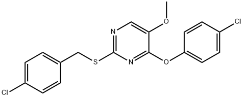 2-[(4-CHLOROBENZYL)SULFANYL]-4-(4-CHLOROPHENOXY)-5-METHOXYPYRIMIDINE Struktur