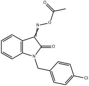 3-[(ACETYLOXY)IMINO]-1-(4-CHLOROBENZYL)-1,3-DIHYDRO-2H-INDOL-2-ONE Struktur