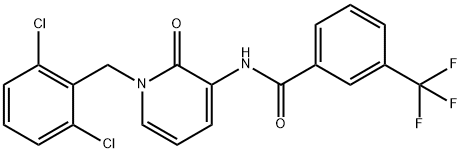 N-[1-(2,6-DICHLOROBENZYL)-2-OXO-1,2-DIHYDRO-3-PYRIDINYL]-3-(TRIFLUOROMETHYL)BENZENECARBOXAMIDE Struktur