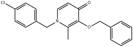 3-(BENZYLOXY)-1-(4-CHLOROBENZYL)-2-METHYL-4(1H)-PYRIDINONE Struktur