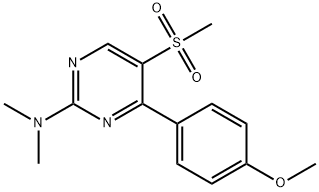 4-(4-METHOXYPHENYL)-N,N-DIMETHYL-5-(METHYLSULFONYL)-2-PYRIMIDINAMINE Struktur