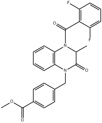 METHYL 4-([4-(2,6-DIFLUOROBENZOYL)-3-METHYL-2-OXO-3,4-DIHYDRO-1(2H)-QUINOXALINYL]METHYL)BENZENECARBOXYLATE Struktur