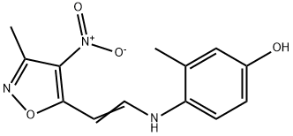 3-METHYL-4-([2-(3-METHYL-4-NITRO-5-ISOXAZOLYL)VINYL]AMINO)BENZENOL Struktur