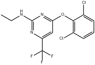 4-(2,6-DICHLOROPHENOXY)-N-ETHYL-6-(TRIFLUOROMETHYL)-2-PYRIMIDINAMINE Struktur