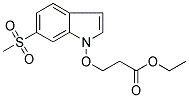 3-[[6-(METHYLSULPHONYL)INDOL-1-YL]OXY]PROPANOIC ACID, ETHYL ESTER Struktur