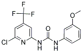 N-[6-CHLORO-4-(TRIFLUOROMETHYL)-2-PYRIDYL]-N'-(3-METHOXYPHENYL)UREA Struktur