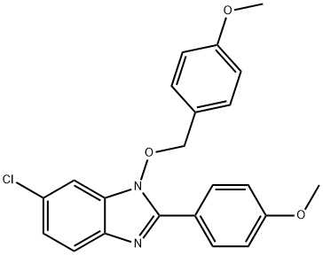 4-(6-CHLORO-1-[(4-METHOXYBENZYL)OXY]-1H-1,3-BENZIMIDAZOL-2-YL)PHENYL METHYL ETHER Struktur