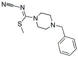 METHYL 4-BENZYL-N-CYANOTETRAHYDRO-1(2H)-PYRAZINECARBIMIDOTHIOATE Struktur