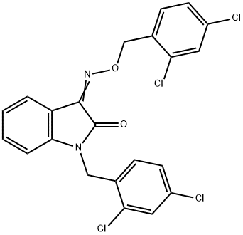 1-(2,4-DICHLOROBENZYL)-1H-INDOLE-2,3-DIONE 3-[O-(2,4-DICHLOROBENZYL)OXIME] Struktur