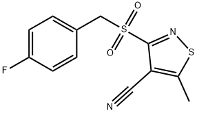 3-[(4-FLUOROBENZYL)SULFONYL]-5-METHYL-4-ISOTHIAZOLECARBONITRILE Struktur