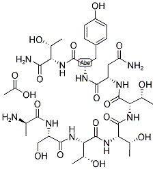 D-ALA-SER-THR-THR-THR-ASN-TYR-THR AMIDE ACETATE SALT Struktur