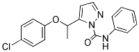 5-[1-(4-CHLOROPHENOXY)ETHYL]-N-PHENYL-1H-PYRAZOLE-1-CARBOXAMIDE Struktur