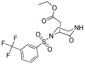 ETHYL 2-(3-OXO-1-([3-(TRIFLUOROMETHYL)PHENYL]SULFONYL)-2-PIPERAZINYL)ACETATE Struktur