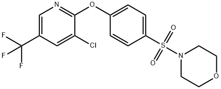 3-CHLORO-5-(TRIFLUOROMETHYL)-2-PYRIDINYL 4-(MORPHOLINOSULFONYL)PHENYL ETHER Struktur