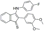 2-(3,4-DIMETHOXYPHENYL)-3-((4-FLUOROPHENYL)AMINO)INDENE-1-THIONE Struktur