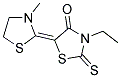 3-ETHYL-5-(2-(3-METHYL-2-THIAZOLIDINYLIDENE) RHODANINE Struktur