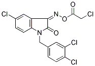 5-CHLORO-3-([(2-CHLOROACETYL)OXY]IMINO)-1-(3,4-DICHLOROBENZYL)-1,3-DIHYDRO-2H-INDOL-2-ONE Struktur