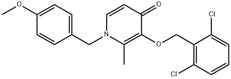 3-[(2,6-DICHLOROBENZYL)OXY]-1-(4-METHOXYBENZYL)-2-METHYL-4(1H)-PYRIDINONE Struktur