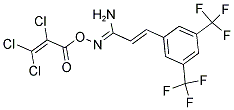 O1-(2,3,3-TRICHLOROACRYLOYL)-3-[3,5-DI(TRIFLUOROMETHYL)PHENYL]PROP-2-ENEHYDROXIMAMIDE Struktur