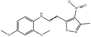 2,4-DIMETHOXY-N-[2-(3-METHYL-4-NITRO-5-ISOXAZOLYL)VINYL]ANILINE Struktur