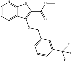 METHYL 3-([3-(TRIFLUOROMETHYL)BENZYL]OXY)THIENO[2,3-B]PYRIDINE-2-CARBOXYLATE Struktur