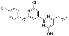 2-[2-CHLORO-6-(4-CHLOROPHENOXY)-4-PYRIDYL]-6-(METHOXYMETHYL)PYRIMIDIN-4-OL Struktur