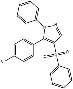 5-(4-CHLOROPHENYL)-1-PHENYL-1H-PYRAZOL-4-YL PHENYL SULFONE Struktur