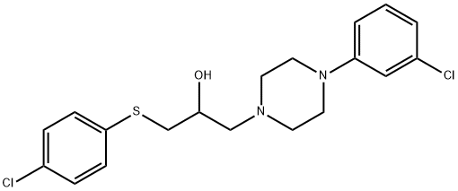 1-[4-(3-CHLOROPHENYL)PIPERAZINO]-3-[(4-CHLOROPHENYL)SULFANYL]-2-PROPANOL Struktur