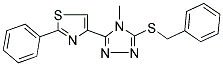 3-(BENZYLSULFANYL)-4-METHYL-5-(2-PHENYL-1,3-THIAZOL-4-YL)-4H-1,2,4-TRIAZOLE Struktur