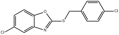 5-CHLORO-1,3-BENZOXAZOL-2-YL 4-CHLOROBENZYL SULFIDE Struktur