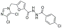 N'2-(4-CHLOROBENZOYL)-5-[(4,5-DICHLORO-1H-IMIDAZOL-1-YL)METHYL]FURAN-2-CARBOHYDRAZIDE Struktur