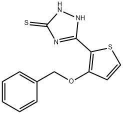 5-[3-(BENZYLOXY)-2-THIENYL]-4H-1,2,4-TRIAZOL-3-YLHYDROSULFIDE Struktur