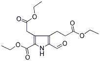 ETHYL 3-(2-ETHOXY-2-OXOETHYL)-4-(3-ETHOXY-3-OXOPROPYL)-5-FORMYL-1H-PYRROLE-2-CARBOXYLATE Struktur