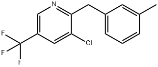 3-CHLORO-2-(3-METHYLBENZYL)-5-(TRIFLUOROMETHYL)PYRIDINE Struktur