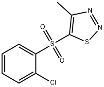 2-CHLOROPHENYL 4-METHYL-1,2,3-THIADIAZOL-5-YL SULFONE Struktur