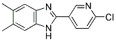 2-(6-CHLORO-3-PYRIDINYL)-5,6-DIMETHYL-1H-1,3-BENZIMIDAZOLE Struktur