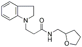 2,3-DIHYDRO-N-(TETRAHYDROFURFURYL)-1-(1H)-INDOLEPROPANAMIDE Struktur